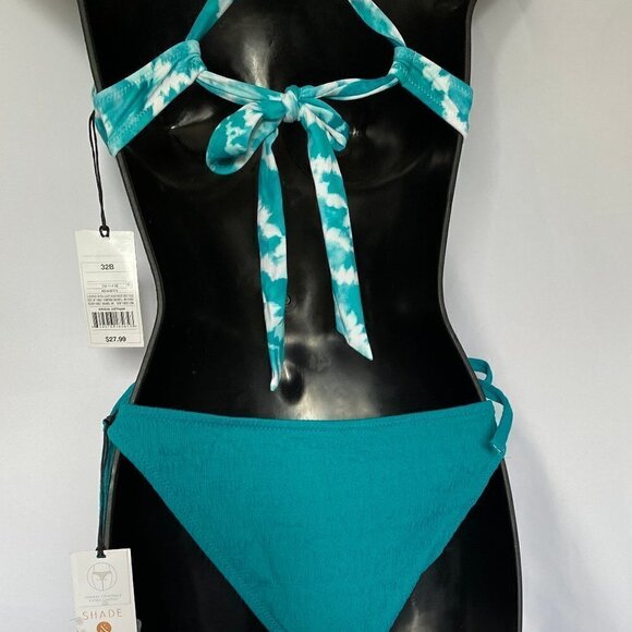 2 Piece Blue Green Graphic Design Bikini - Picture 5 of 12